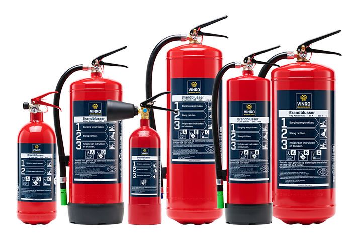 VINRO Brandveiligheid Brandblussers Poederblussers Schuimblussers CO2 Blussers 2
