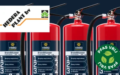 Onderhoud brandblusmiddelen bij Hedera Plant: PFAS-vrije brandblussers & onderhoud